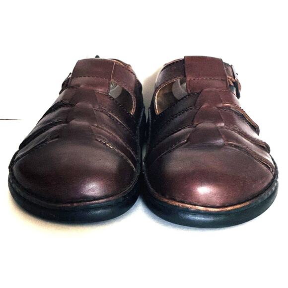 Birkenstock Footprints Leather Fisherman M 11, EU 44 Brwn Madeira Clsd Sandals - Picture 2 of 9